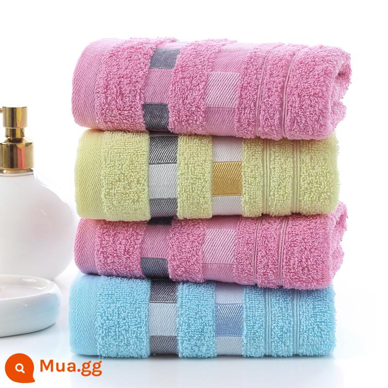 3 gói khăn mặt dày cotton nguyên chất rửa mặt gia đình dành cho cặp đôi, khăn tắm cotton cỡ lớn, mềm mại và thấm hút, bán hàng trực tiếp tại xưởng - Kiểu ca rô [32*72] 3 gói [bông]