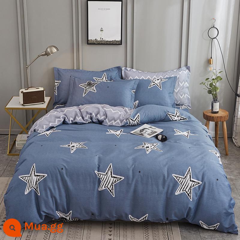 100% cotton Tân Cương vỏ chăn đơn mảnh vỏ chăn cotton 150x200x230 chăn trẻ em đơn 1.5m 180cm2 - ngôi sao may mắn