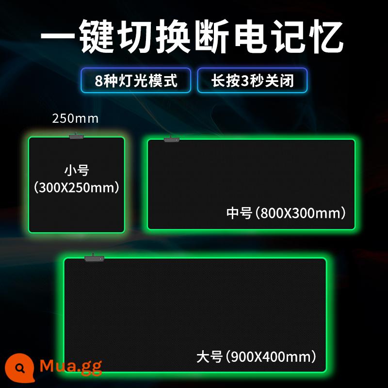 RGB lông mượt lót chuột quá khổ trò chơi điện cạnh tranh bàn máy tính miếng lót bàn phím có đèn LED bảo vệ cổ tay chuột miếng lót mềm - Đèn xanh [hiệu ứng ánh sáng mát mẻ, không khí trò chơi thú vị]