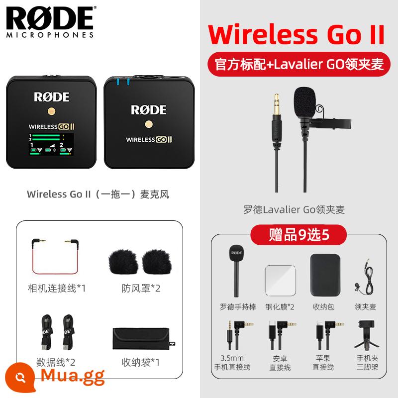 Rode Rode Wireless Go II Micrô Micrô Camera di động Điện thoại di động Radio Radio cổ áo con ong nhỏ - [Đài đơn] Wireless go II Single one to one + micro cài áo cài áo gốc