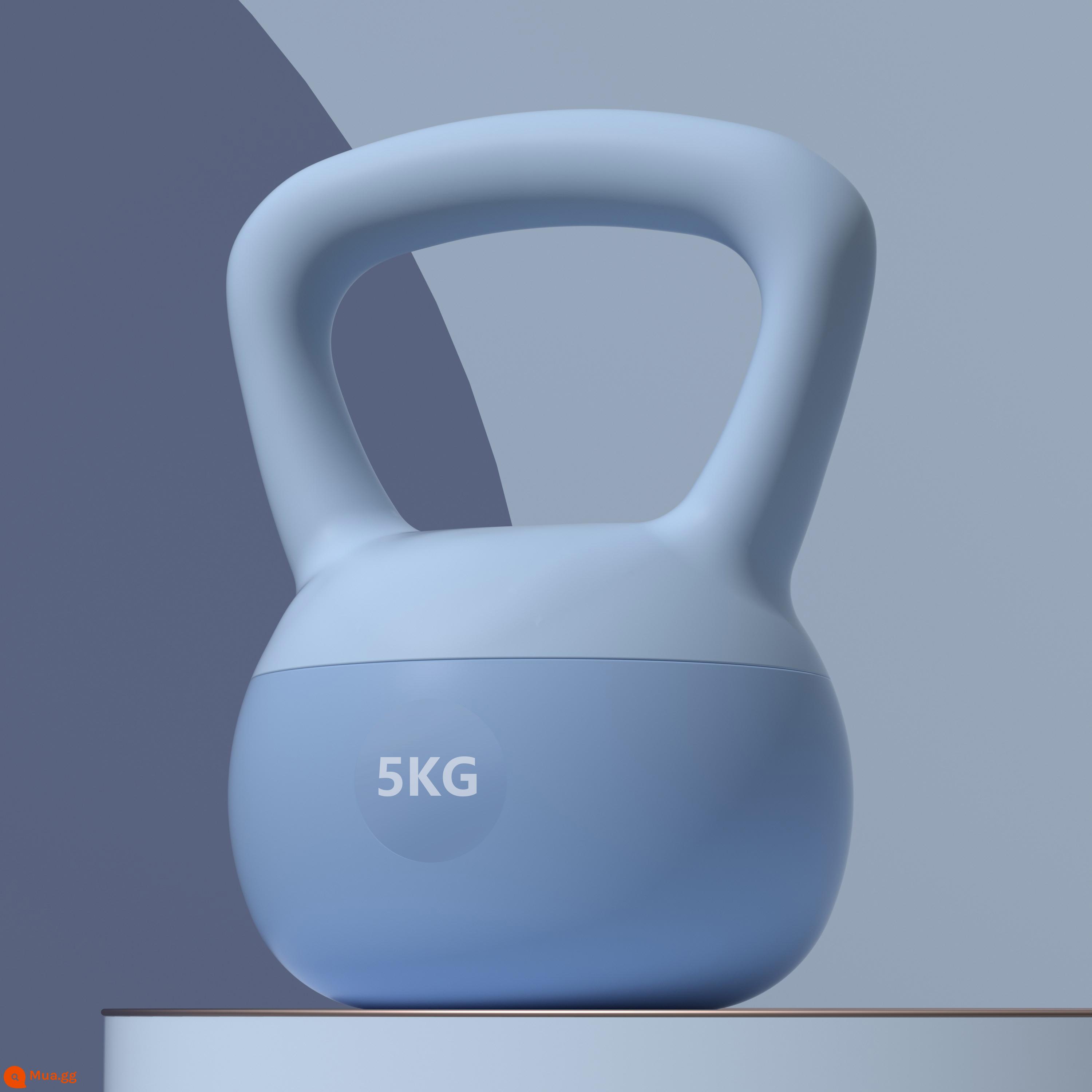 Kettlebell tập thể dục nữ tại nhà mềm Kettlebell đáy mềm Hu Ling đu tập hông mông hiện vật thể thao ấm đun nước quả tạ - Chuông ấm mềm 5kg (khoảng 11 pounds) - xanh