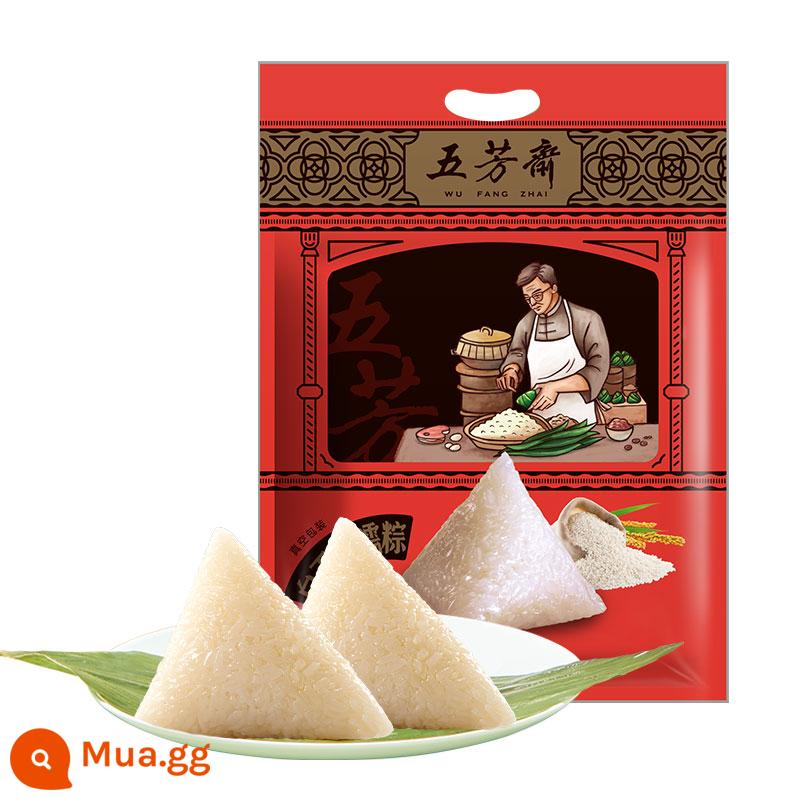 Bánh bao gạo Wufangzhai, bánh bao gạo thịt tươi, lòng đỏ trứng, bánh bao gạo thịt lớn, nhân đậu, bánh bao gạo ngọt, quà tặng Lễ hội Thuyền rồng, bánh bao gạo thịt Gia Hưng với số lượng lớn - [Mua với giá 19,9] 100g bánh gạo nếp thơm ngọc trắng*6 miếng