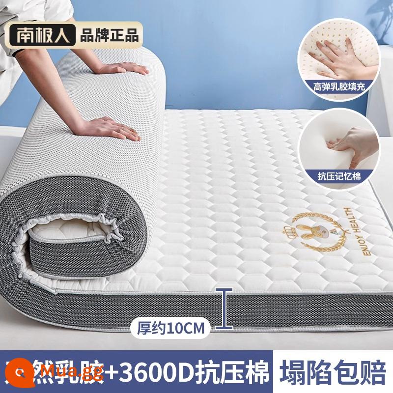 Nệm cao su đệm nhà phòng ngủ tatami thảm chăn ký túc xá sinh viên đơn thuê đặc biệt xốp thảm nệm - (Độ dày 3D khoảng 10 cm) Bóng đá trắng Ruyi Rabbit [Mềm và cứng vừa phải | Đảm bảo thu gọn] Tỷ lệ kháng khuẩn lâu dài loại A là 99%