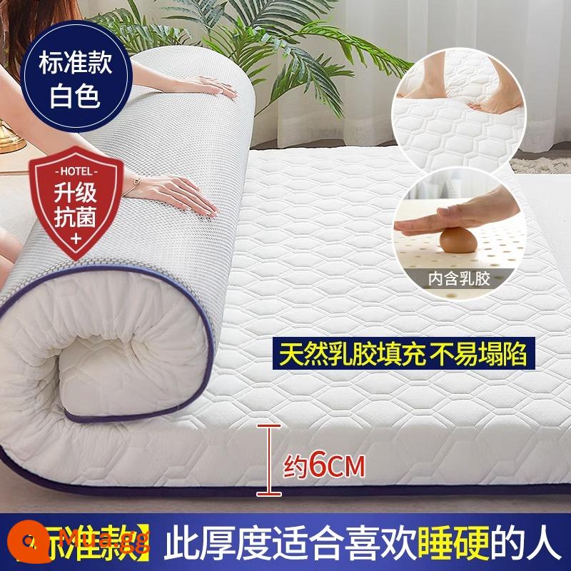 Kháng Khuẩn Nệm Cao Su Đệm Nhà Ký Túc Xá Sinh Viên Đơn Mùa Đông Tất Nam Xốp Cho Thuê Nệm Đặc Biệt - (Độ dày khoảng 6cm) Màu trắng kim cương [Áo công nghiệp được trang bị 5 lớp mủ siêu dày + Vải kháng khuẩn, chống mạt loại A]