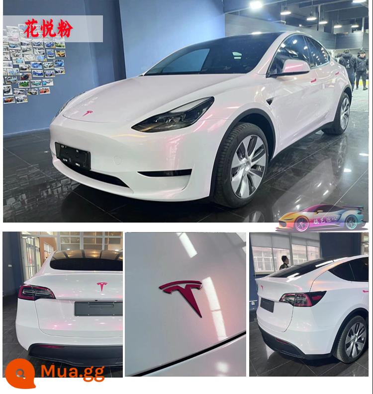 Phim đổi màu toàn bộ xe PET Phim dán toàn bộ thân xe Tesla Nhãn dán vỏ xe TPU Huayue Hồng GT bạc đen - Huayuefen [Hợp đồng xây dựng toàn quốc, bảo hành 5 năm, nguyên liệu nhập khẩu]