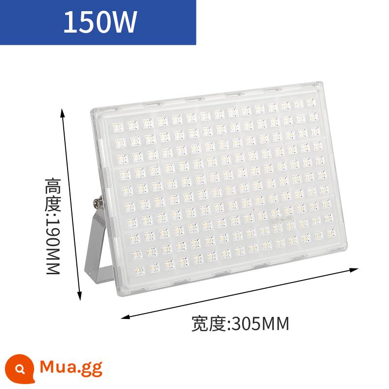 Đèn pha led chiếu sáng ngoài trời siêu sáng nhà xưởng xưởng chống nước bảng hiệu quảng cáo đèn rọi công trường đèn chiếu chân ngói - Đèn trắng đầy đủ 150 watt [Hạt đèn Philips] không thấm nước