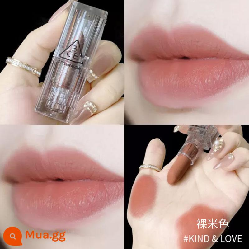 son môi 3ce mới ống màu xanh biển không gian lạnh mùa hè laser breezypink trắng nữ azurepink - #KIND&LOVE "Nude Beige" đã có hàng!