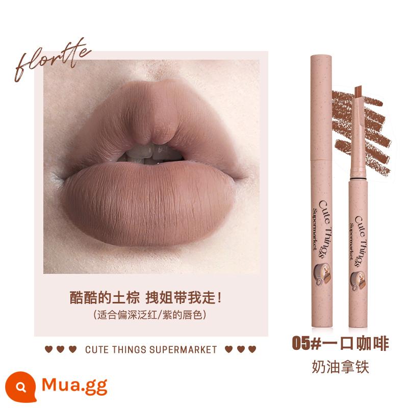 flortte hoa Loria lip liner son môi màu nude không thấm nước và bền flagship cửa hàng chính thức hoa chính hãng Luolia - 05# Một ngụm cà phê ⭐⭐⭐