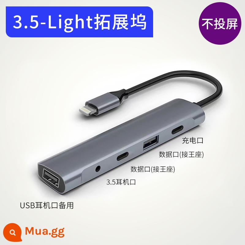 Cổng mạng HDMI ngai vàng màn chiếu Typec đế cắm usb Apple ipadpro cắm đa giao diện typc - Trạm nối 3,5-Light