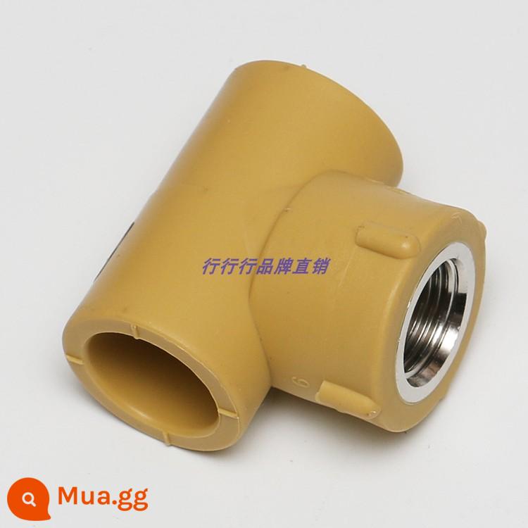 Phụ kiện đường ống nước nóng và lạnh PPR chính hãng thương hiệu Zhongcai 4 điểm 6 điểm răng ngoài răng trong tee khuỷu tay trực tiếp ống nóng chảy - 25*3/4 răng trong 6 điểm răng trong 25mm