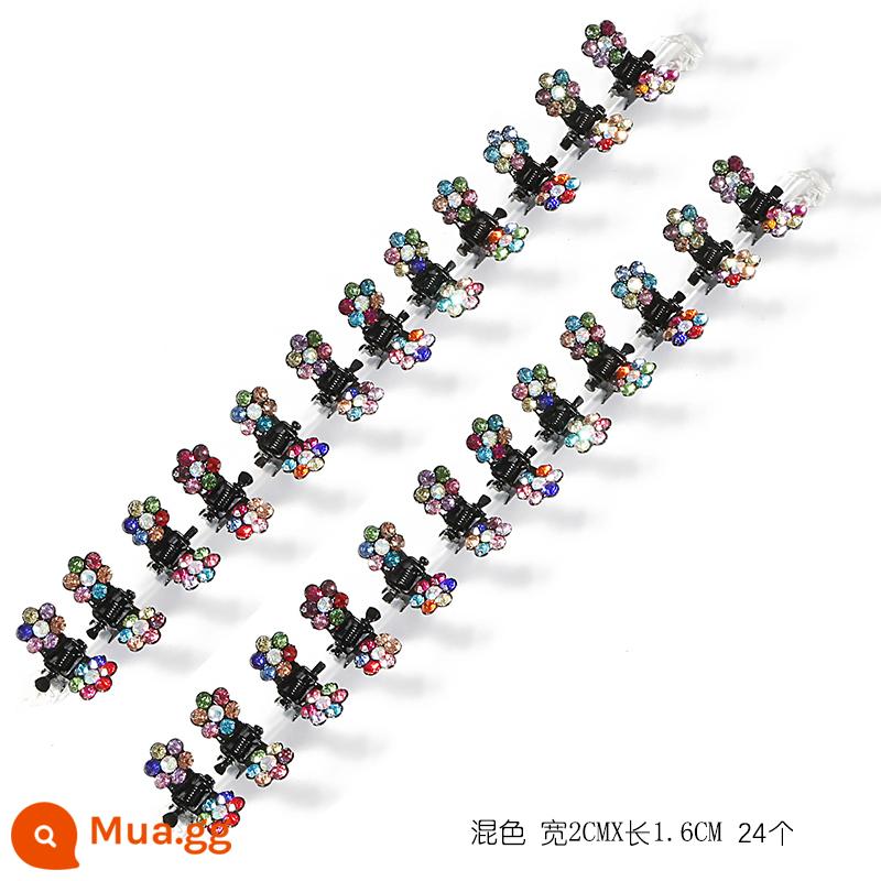 Mini trumpet lấy thẻ lấy thẻ trẻ em lấy kẹp nhỏ và tinh tế kẹp tóc gãy mũ đội đầu kim cương giả hoa mận kẹp tóc nhỏ nữ - Màu hỗn hợp 24 chiếc