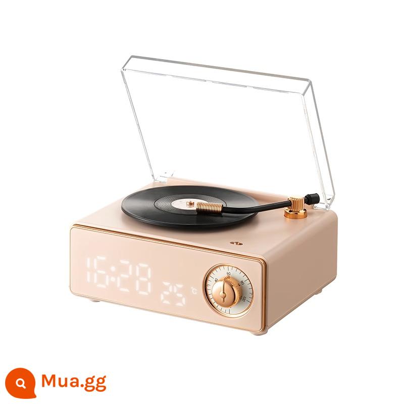 Báo động retro loa bluetooth loa không dây âm thanh nhỏ mini -heavy bass cao -trình ăn bản ghi vinyl chất lượng - Morandi Pink [Hiệu ứng âm thanh HIFI vòm ba chiều 360°]