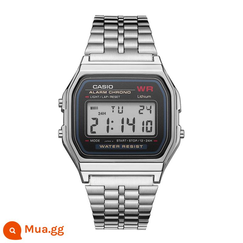 Đồng hồ CASIO nam và nữ cổ điển đồng hồ vàng nhỏ đồng hồ bạc nhỏ cổ điển đồng hồ vuông nhỏ cổ điển hoang dã A168 - A159WA-N1D có kèm phim