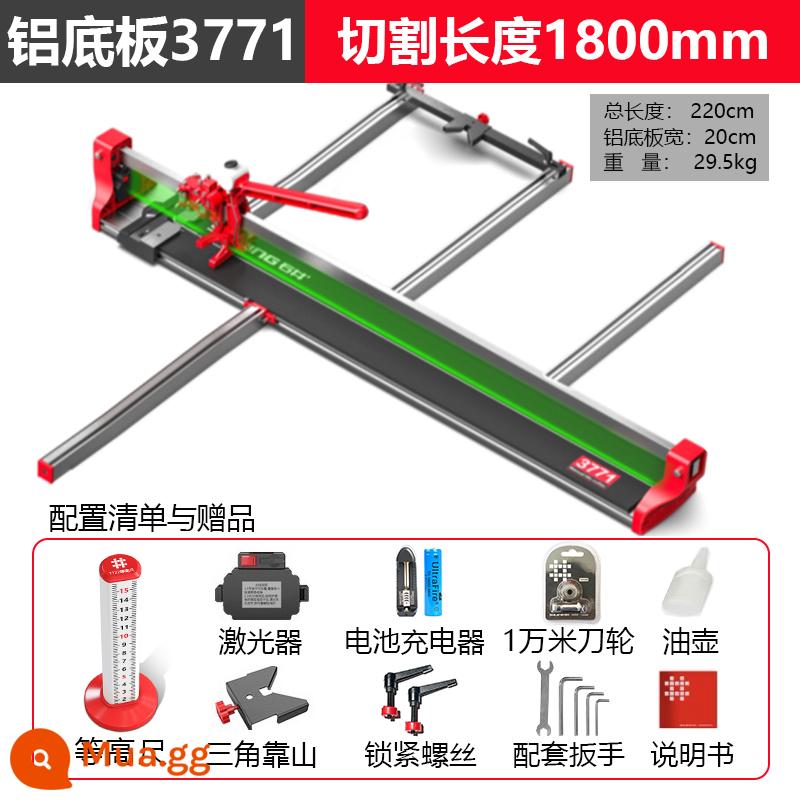 Shijing Thương Hiệu Hướng Dẫn Sử Dụng Ngói Đẩy Dao Xếp Tầng Đẩy Và Kéo Dao 1.6 M 1.8 M Mới Tấm Lớn Máy Cắt Gạch hiện Vật - Dao đẩy 1,8m 3771 (tấm đáy hợp kim nhôm)