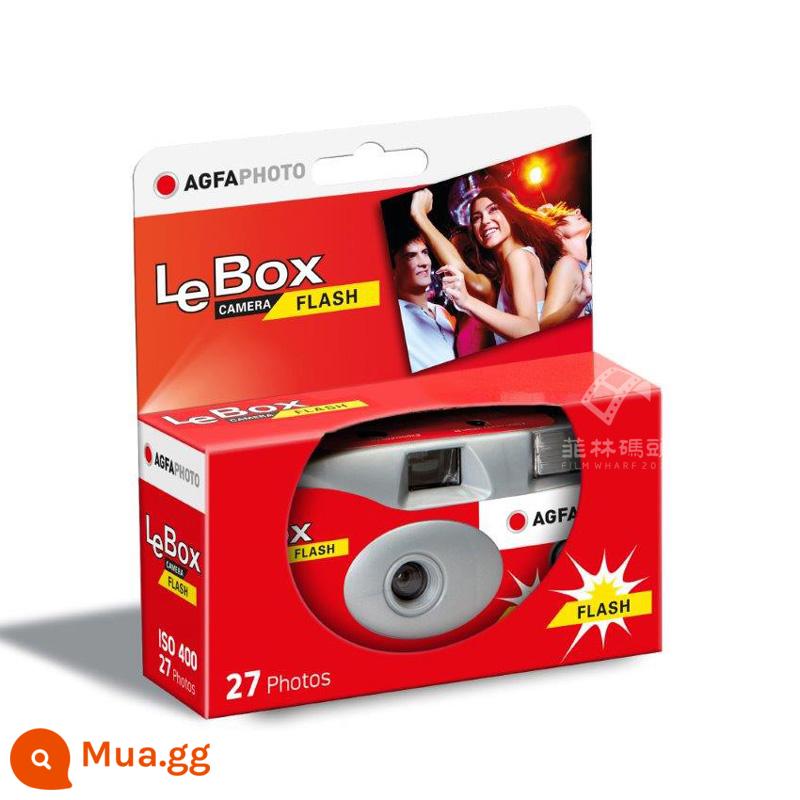 Miễn phí vận chuyển Fuji Kodak AGFA HOE VIBE Khoai Tây TUDOR Dùng Một Lần Máy Ảnh Phim Rửa Sạch - AGFA400 đỏ 27 ảnh kèm đèn flash có hiệu lực đến năm 2025.08