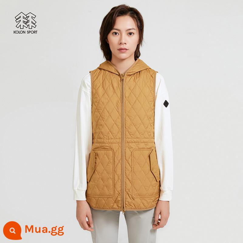 KOLONSPORT Kolon áo khoác thể thao ngoài trời mềm mại và ấm áp cho nữ áo vest cotton không thấm nước và áo khoác thoáng khí - Lạc đà CA