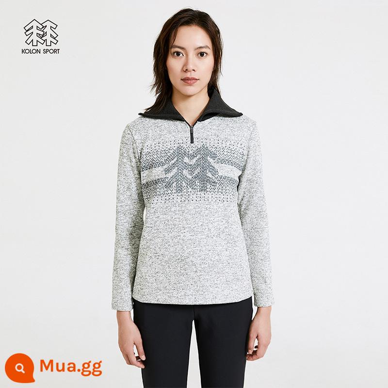 KOLONSPORT Kolon Áo Thun Nữ Dài Tay Ấm Áp Thể Thao Bên Trong Hàng Đầu Thân Thiện Với Da Đa Năng Ngoài Trời Quần Áo Thường - Huash ML