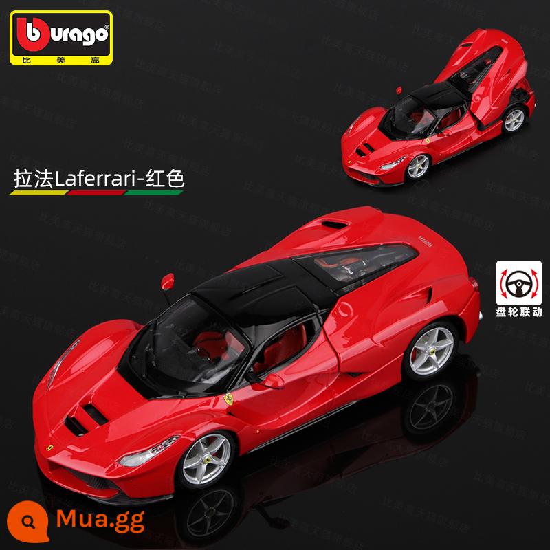 Bimeigao Tỉ Lệ 1:24 Ferrari Mới Phối Màu SF90 Xe Thể Thao Mô Hình Mô Phỏng Hợp Kim Đồ Chơi Bé Trai Bộ Sưu Tập Quà Tặng - 1:24 Ferrari Lafa mui cứng-đỏ