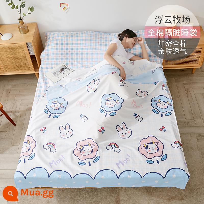 Cotton Khách Sạn Túi Ngủ Bẩn Trưởng Thành Đi Công Tác Đôi Du Lịch Hiện Vật Khách Sạn Cotton Tấm Vỏ Chăn Di Động - Trang trại Fuyun | Túi đựng đồ miễn phí cùng kiểu dáng