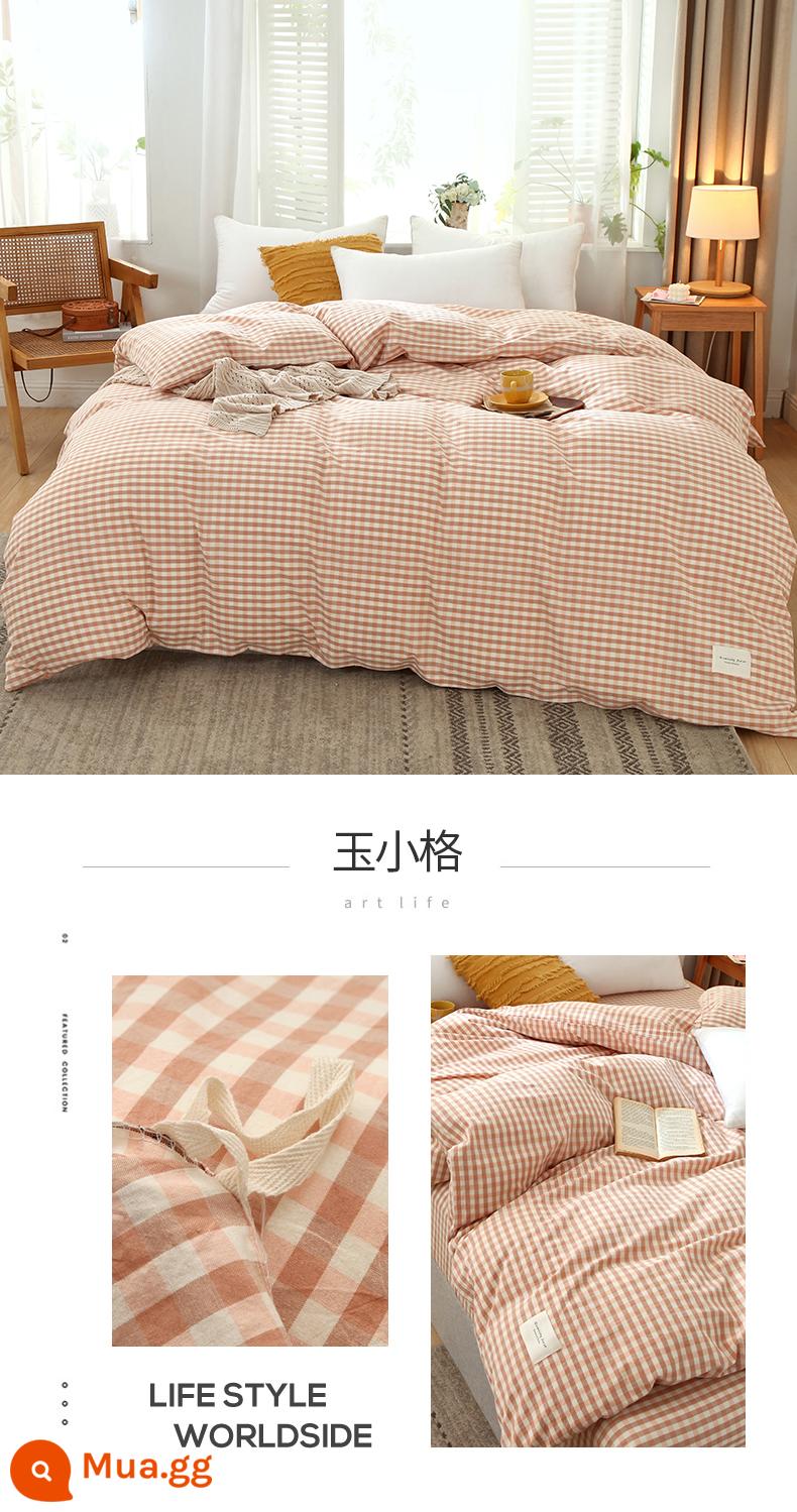 Loại A 100 cotton giặt vỏ chăn đơn mảnh 200x230 cotton nguyên chất vỏ chăn mùa đông đơn 150x200 chăn đơn nam - Dư Tiểu Ca