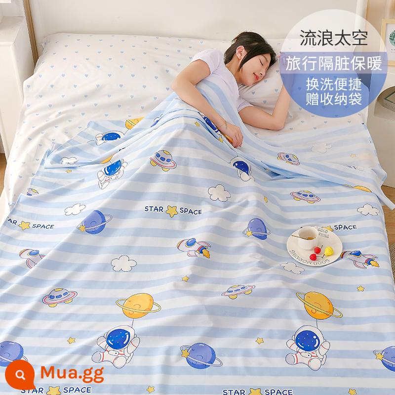 Cotton Khách Sạn Túi Ngủ Bẩn Trưởng Thành Đi Công Tác Đôi Du Lịch Hiện Vật Khách Sạn Cotton Tấm Vỏ Chăn Di Động - Không gian lang thang | Tặng túi đựng đồ cùng kiểu dáng