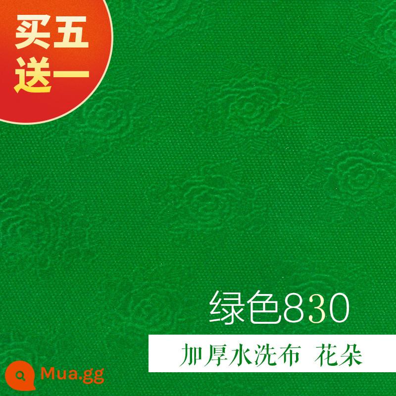 Khăn trải bàn mạt chược máy mạt chược tự động khăn trải bàn khăn trải bàn phụ kiện vải mạt chược chiếu dày máy tính để bàn hấp thụ âm thanh vuông - Hoa Rửa Sạch 830 Xanh Đậm