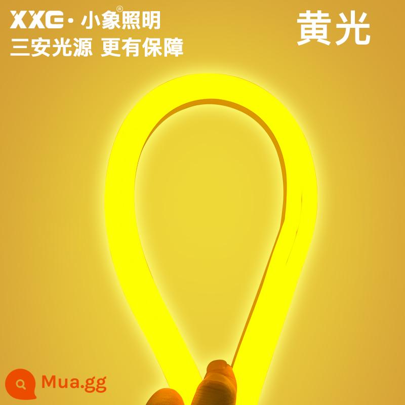 Đèn LED siêu sáng với đèn neon tròn linh hoạt bảng hiệu quảng cáo ống ánh sáng mềm cần cẩu tháp ngoài trời không thấm nước ánh sáng trắng - [Hình vuông] Dải đèn linh hoạt 15*15MM Đèn vàng