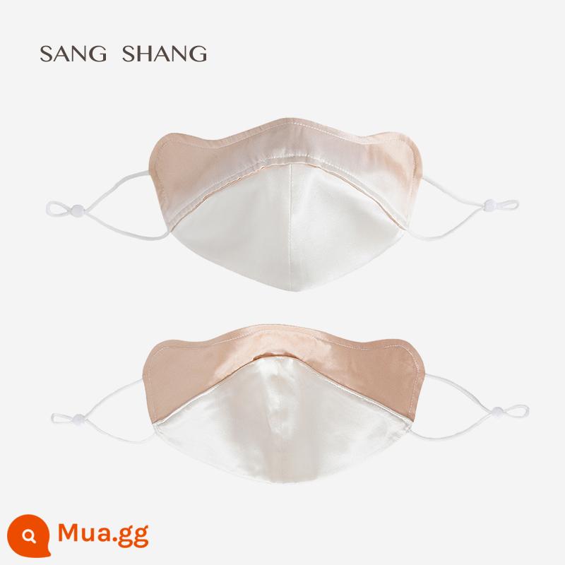 Mặt nạ chống nắng 100% lụa Sangshang che nắng mùa hè cho nữ bảo vệ mắt chống tia cực tím Mặt nạ ba chiều thoáng khí 3D - Gói đơn màu hồng mơ (không có hình dạng khuôn mặt cụ thể, không trang điểm) Không bao gồm dải nhựa