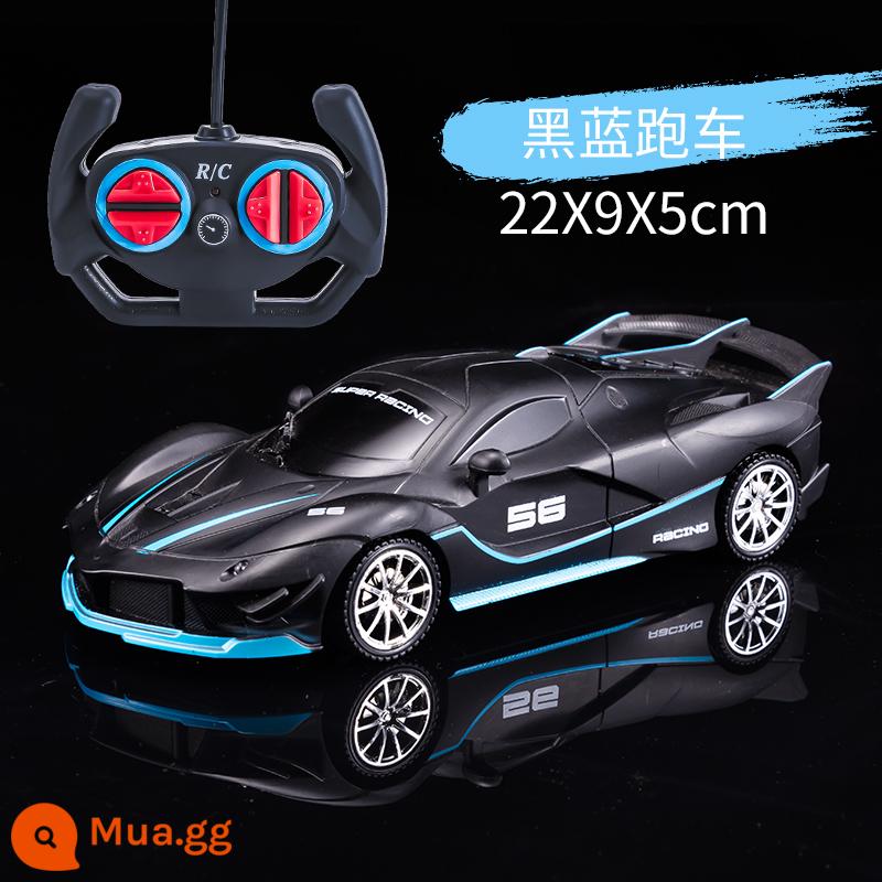 Xe điều khiển từ xa mới bốn bánh tốc độ cao mini có thể sạc lại xe thể thao drift racing đồ chơi trẻ em xe tay cầm - Đèn LED xe thể thao màu đen và xanh (Ferrari) + tuốc nơ vít