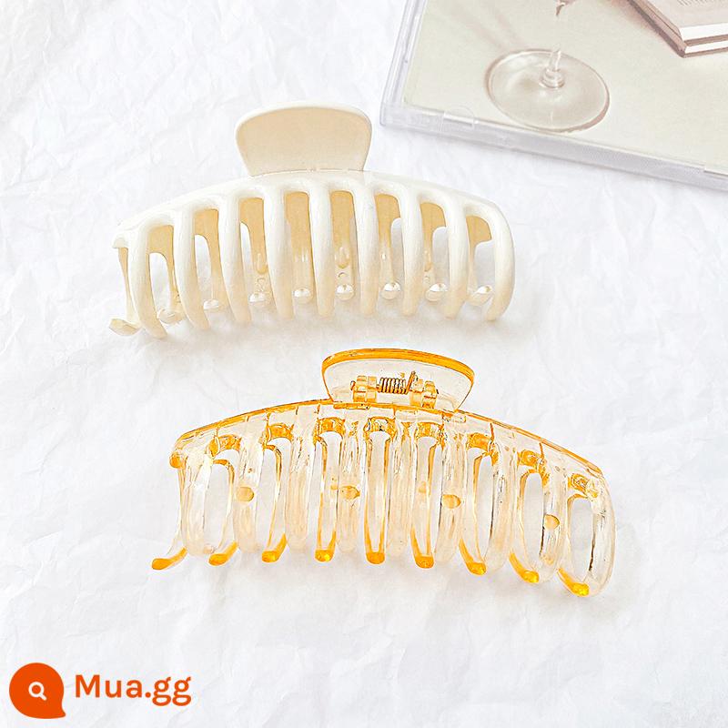 Clip nữ mùa hè lưng lớn kẹp đầu kẹp tóc tắm mùa hè kẹp cá mập tính khí mũ kẹp tóc - Mộc Thanh 2 miếng