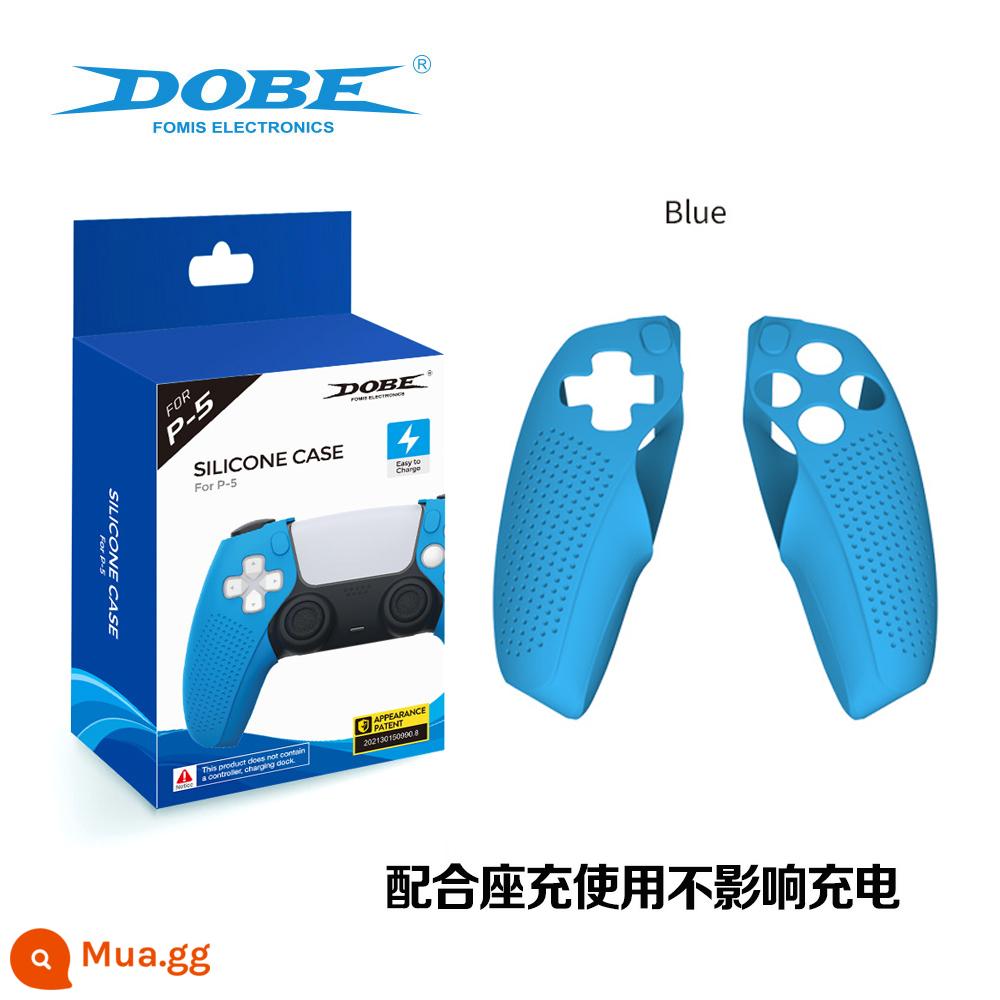 Bao silicon bảo vệ tay cầm PS5 chính hãng Bao silicon bảo vệ tay cầm PS5 Bao bảo vệ tay cầm chơi game PS5 Vỏ mềm chống trượt - Bao gồm nắp góc bộ điều khiển PS5 chính hãng DOBE, bao gồm nắp rocker silicon mềm màu xanh