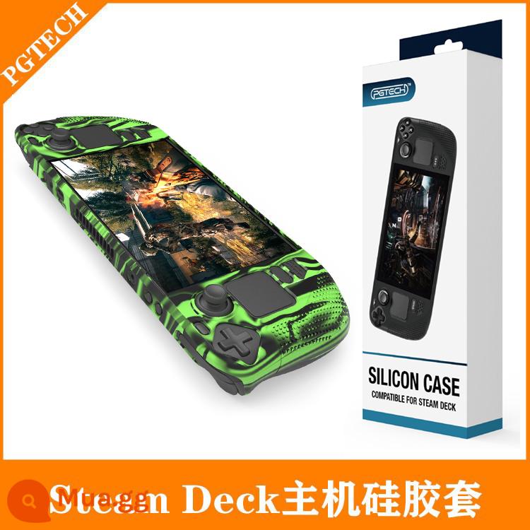 PGTECH Chính Hãng SteamDeck Tay Cầm Chơi Game Vỏ Silicon Mềm Chống Trượt Vỏ Bảo Vệ Trọn Gói Phụ Kiện Lưu Trữ - PGTECH chính hãng SteamDeck silicone màu xanh lá cây