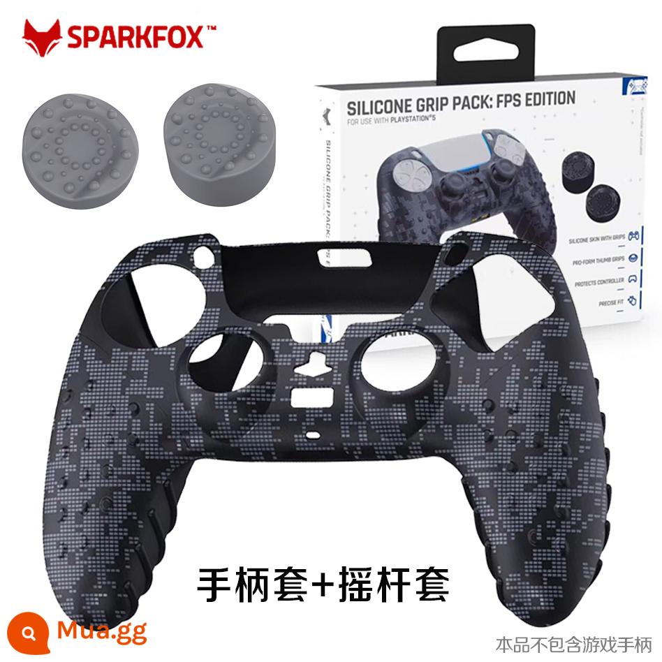 Bao silicon bảo vệ tay cầm PS5 chính hãng Bao silicon bảo vệ tay cầm PS5 Bao bảo vệ tay cầm chơi game PS5 Vỏ mềm chống trượt - Vỏ silicon ngụy trang tay cầm PS5 chính hãng Flash Fox kèm 2 nắp bập bênh