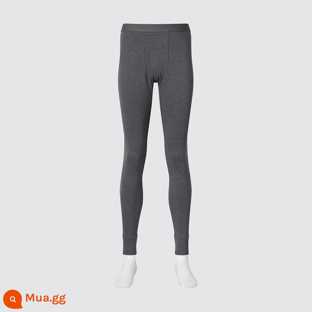 Uniqlo Nam Heattech Cotton Cổ Tròn Quần Legging Giữ Nhiệt Quần Áo Thu Đông Quần Áo Quần Lót Sản Phẩm Mới 461008 - 461254 quần tất/08 xám đậm