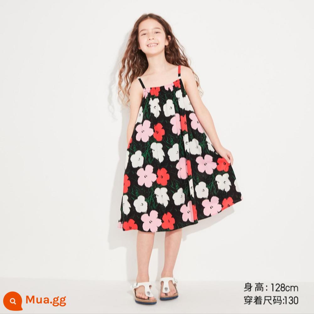 Uniqlo Quần Áo Trẻ Em / Bé Gái (UT) Andy Flowers Sling Dress (Andy Warhol) 456757 - 10 bột màu