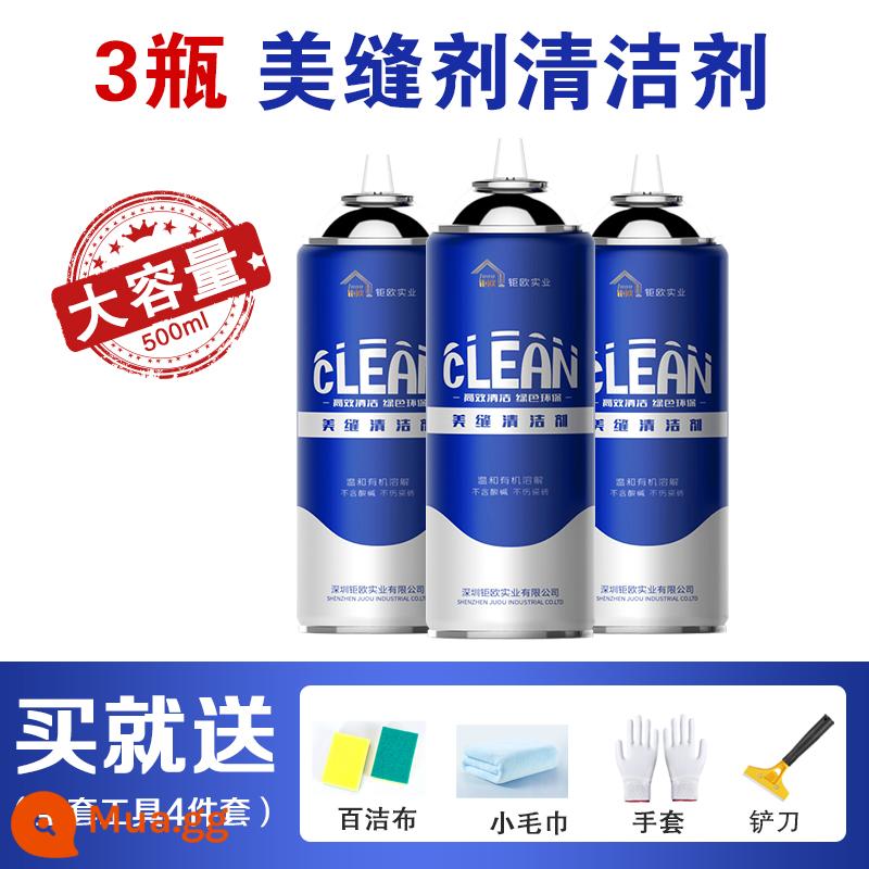 Chất làm sạch cặn cát màu epoxy để loại bỏ đường nối đại lý keo để loại bỏ gạch nhân tạo chất tẩy vết bẩn đường nối đặc biệt - 3 chai (đi kèm đầy đủ dụng cụ)