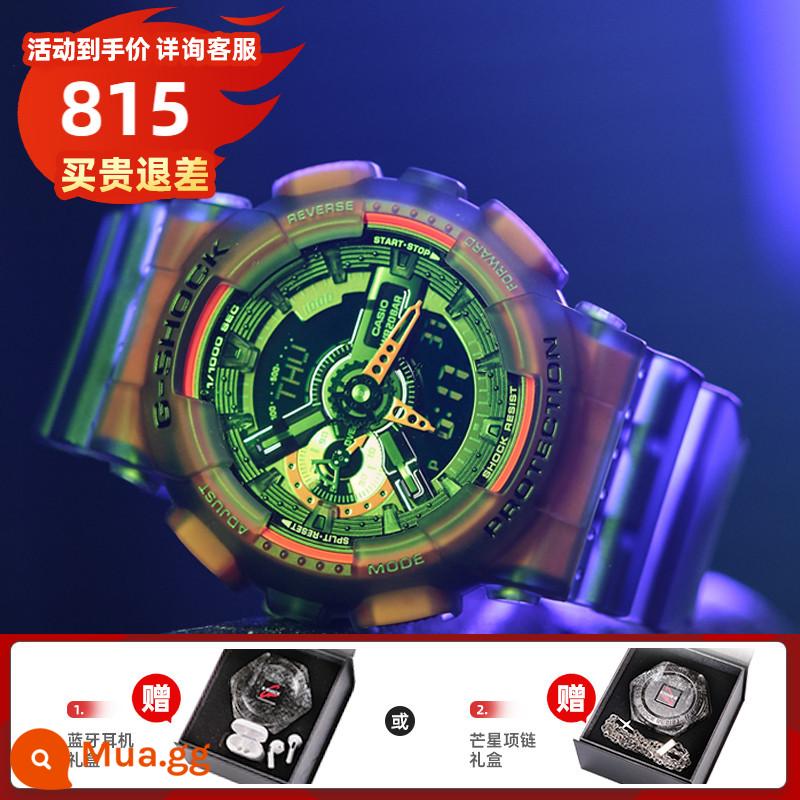 Đồng hồ CASIO nam gshock vàng đen Ngộ Không phiên bản giới hạn phi cơ đồng hồ thể thao đen chiến binh ga110 - 5.GA-110LS-1APR tặng kèm hộp quà tai nghe Bluetooth hoặc hộp quà vòng cổ ngôi sao