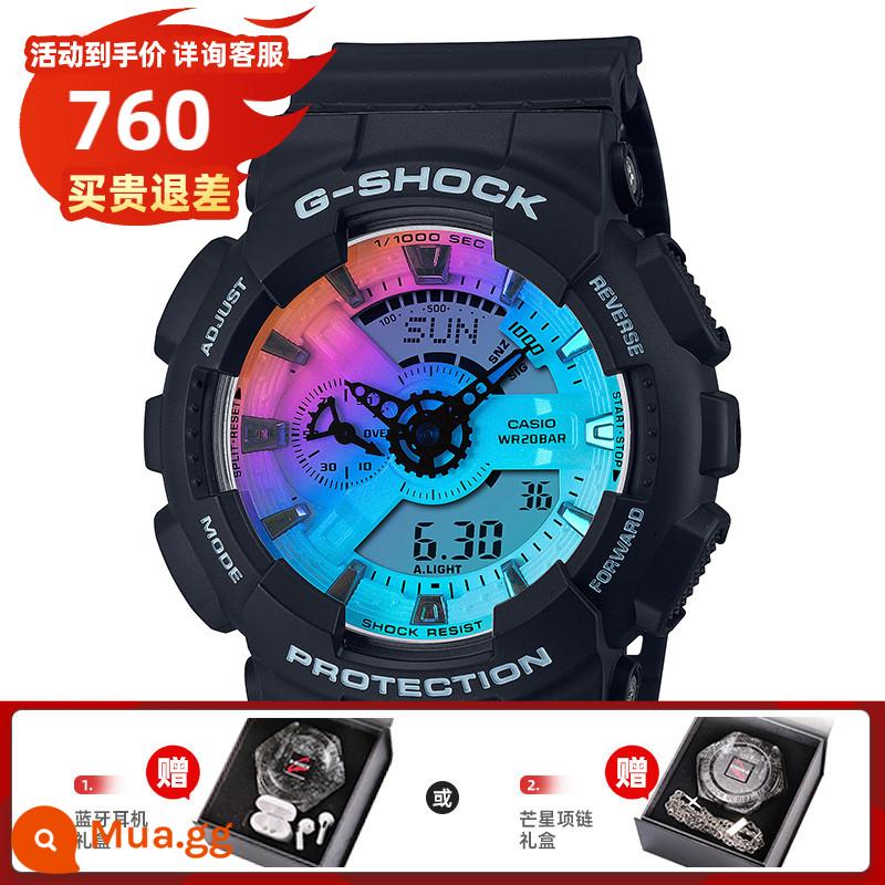 Đồng hồ CASIO nam gshock vàng đen Ngộ Không phiên bản giới hạn phi cơ đồng hồ thể thao đen chiến binh ga110 - 7. GA-110SR-1APR tặng kèm hộp quà tai nghe Bluetooth hoặc hộp quà vòng cổ ngôi sao