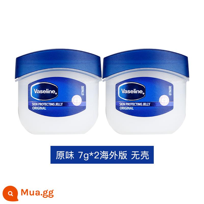 Vaseline dưỡng môi sửa chữa pha lê đông lạnh sữa dưỡng thể nữ tay chân chống khô dưỡng ẩm dưỡng ẩm da tay màng phim 100g - Son môi Vaseline 7g*2 phiên bản nước ngoài không vỏ