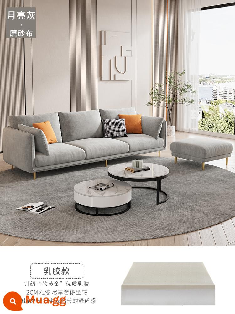 Hiện đại và đơn giản 2021 sofa vải phòng khách mới căn hộ nhỏ Phong cách Bắc Âu nhẹ nhàng sang trọng kết hợp nhà cho thuê - Vải mờ màu xám trăng-[Latex]