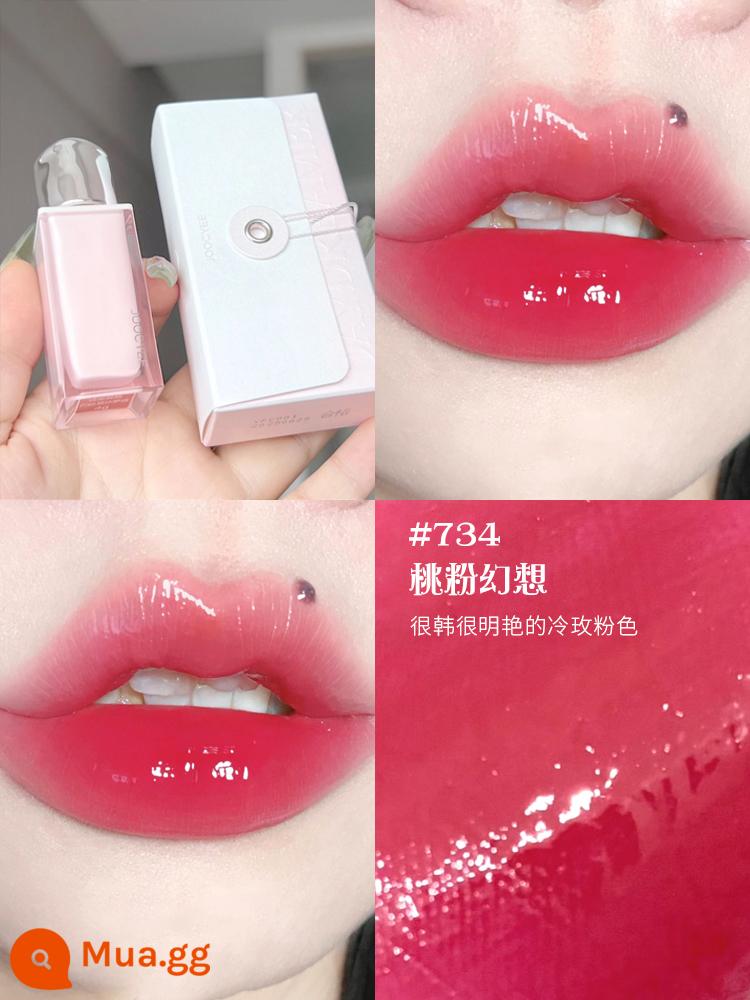 joocyee men lên men hổ phách jiaose son môi enzyme nhung mờ v05 vỏ màu nude nữ thu đông - [Khuyến nghị chính] Son bóng nước | 734 Peach Pink Fantasy