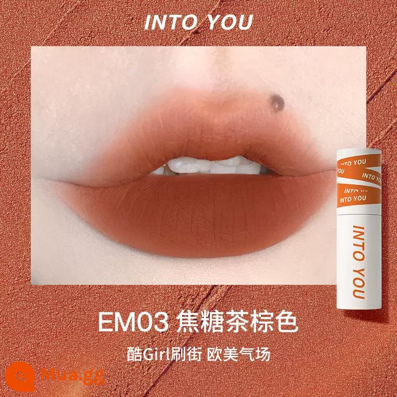 into you lip mud Strawberry Bear Moore Manor son men into you son hộp vali hộp quà tặng s04 - Trà caramel nâu Burgundy EM03