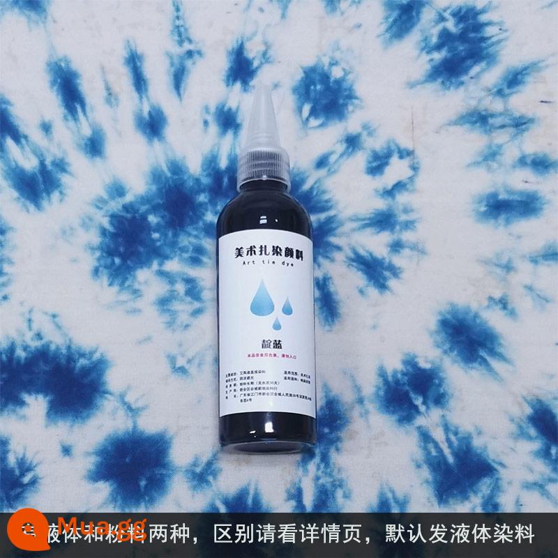 Thuốc nhuộm tie-dye sắc tố hoạt tính trực tiếp không nấu sắc nét miệng chai màu chàm tự làm thủ công không chứa formaldehyde bảo vệ môi trường không phai màu - Màu chàm (120ML/chai)