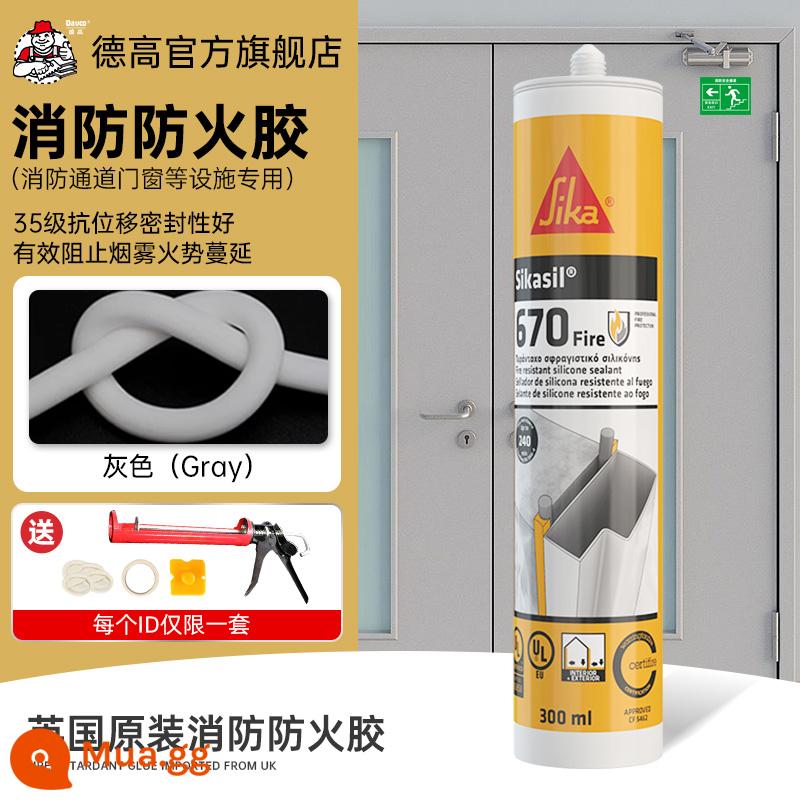 [Chống nấm mốc 10 năm] keo dán kính chống nấm mốc chống thấm nhà bếp và phòng tắm keo làm đẹp keo silicone nhà vệ sinh phòng trang điểm trong suốt - [Keo chống cháy - Xuất xứ Anh] Chuyên dùng cho cửa và cửa sổ thoát hiểm - dụng cụ màu xám - free