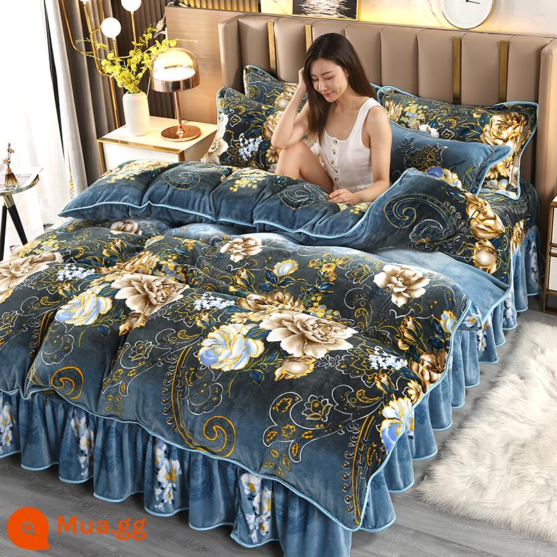 Váy nhung nhung dày Velvet Velvet Velvet Velvet đôi được đặt với Fanri Velvet và Velvet Winter Bedding - phù thủy xứ Oz