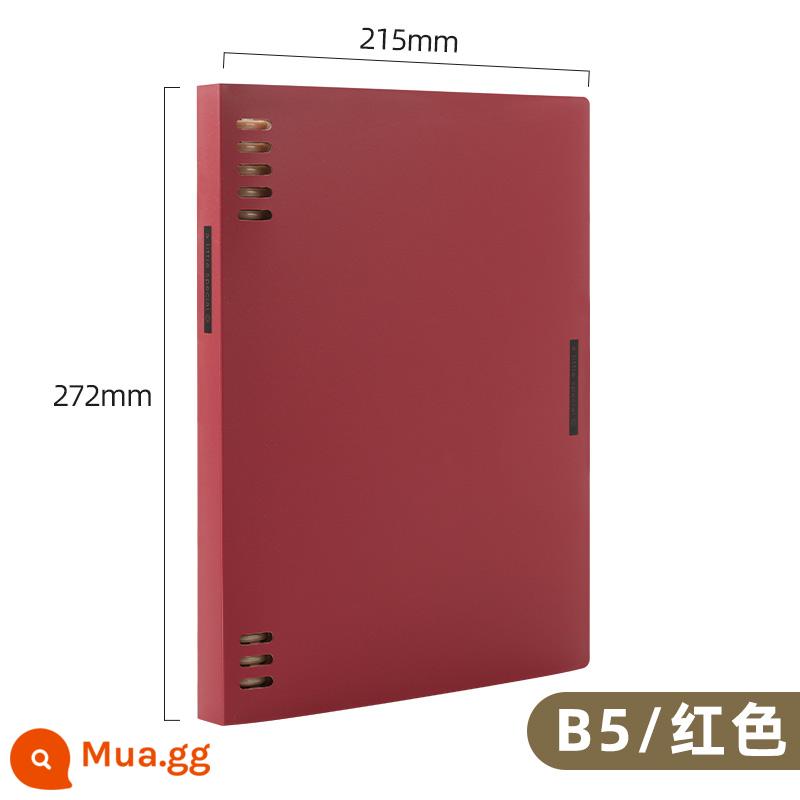 Cửa hàng hàng đầu chính thức kokuyo danh tiếng quốc gia Nhật Bản màu sáng bánh quy cuốn sách lá rời a4 sổ tay có thể tháo rời vỏ b5 nhẹ và đơn giản chất kết dính lõi dung lượng lớn a5 tách trang cuốn sách cuộn - [Yimi Xinchun] B5 đỏ