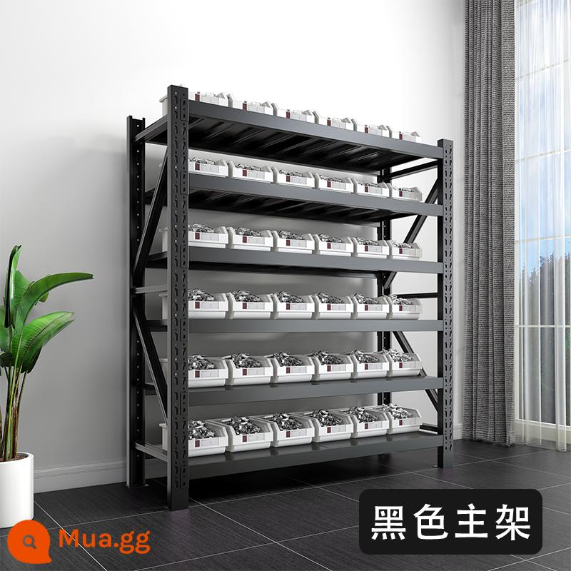 Giá kệ kho cỡ trung 6 tầng Giá để hàng kho 6 tầng giá sắt kho tầng hầm gia đình - Khung chính màu đen (kiểu tùy chỉnh)