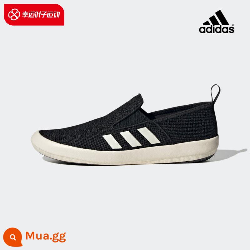 Giày nam adidas trang web chính thức hàng đầu giày vải mùa hè trượt giày lười giày thường giày thể thao giày trượt ván cổ thấp - Đen/trắng/size 43, 44 thì nhỏ bằng nửa size