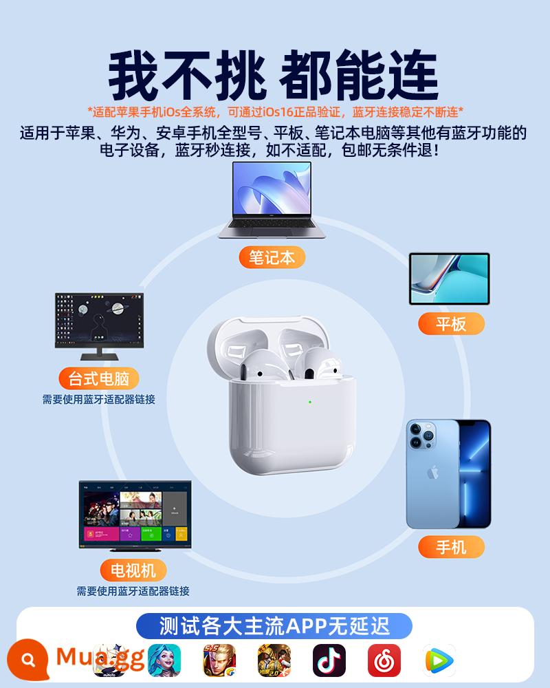 Tai nghe Bluetooth không dây cho Apple 14iphone13 thế hệ thứ tư 2023 mới chính hãng chính hãng Huaqiangbei - ◆Bạn có thể kết nối nếu có Bluetooth và tín hiệu Bluetooth ổn định và liên tục.