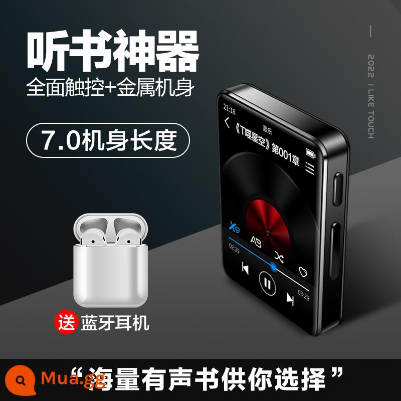 Nghe cuốn sách hiện vật nghe máy tiểu thuyết mp3mp4 máy nghe nhạc audiobook mp5 nhiễu xuyên âm đài phát thanh kịch Walkman p3 mô hình mp7 - Chiều dài thân máy 7.0, màn hình cảm ứng đầy đủ + Bluetooth 5.2 [tai nghe Bluetooth miễn phí]